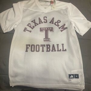 Adidas White Texas A&M Football Jersey